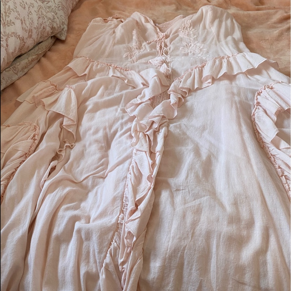 Beautiful peach cotton sun dress